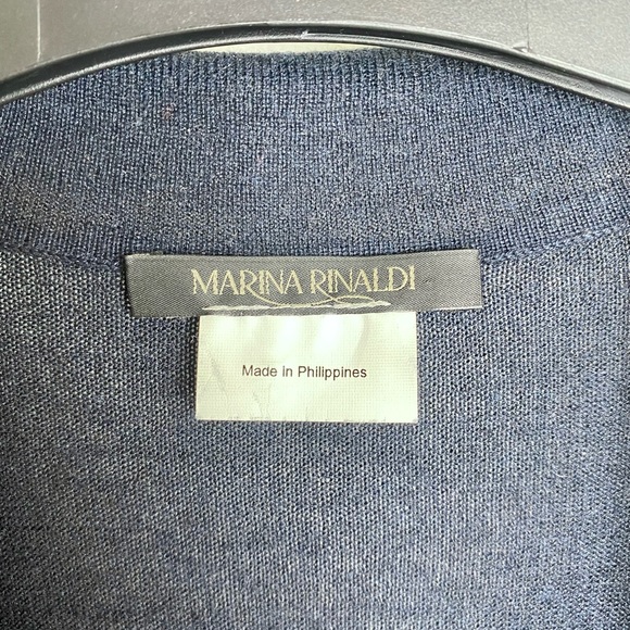 Marina Rinaldi Silk/Cashmere Longline Cardigan - Picture 7 of 9